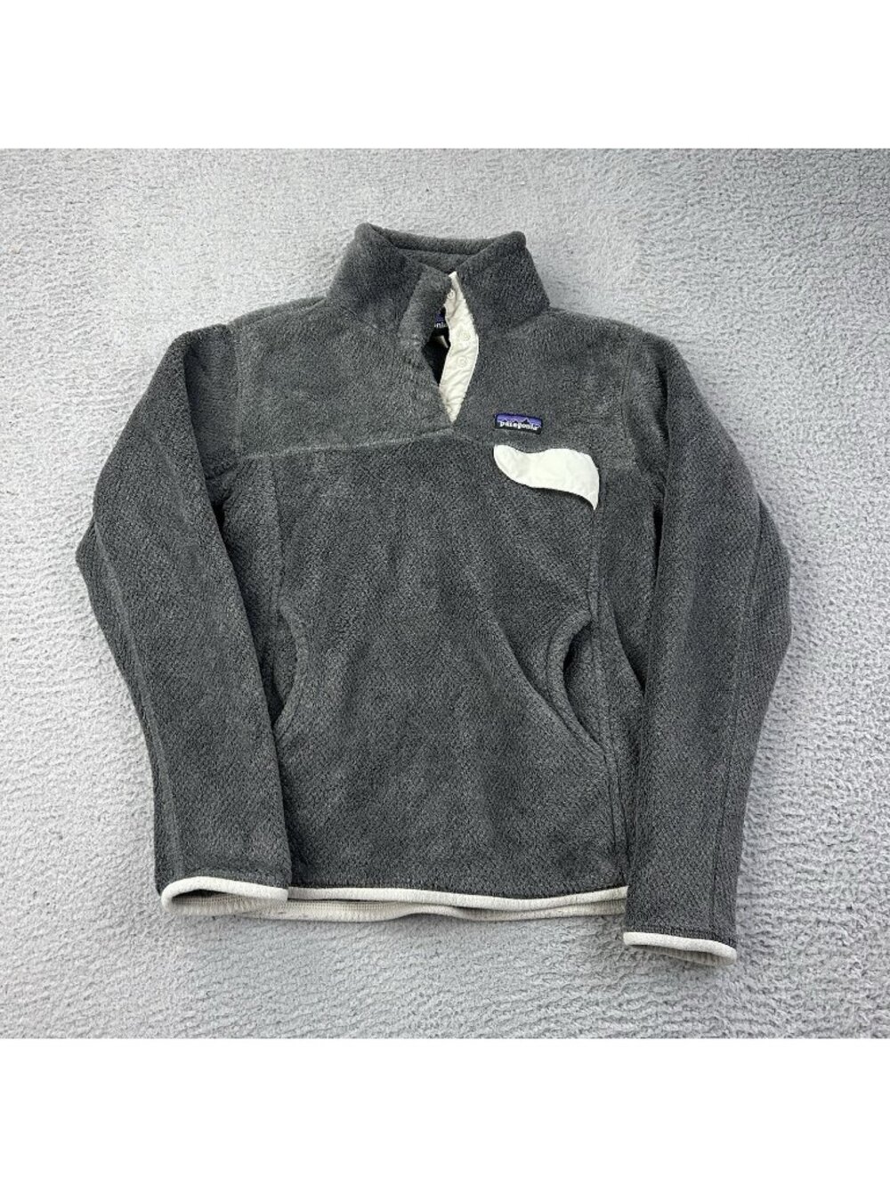 Patagonia Re-Tool T-Snap Fleece Pullover Jacket Womens Size M Gray Polartec